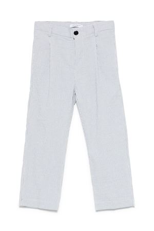 blue viscose trousers PAOLO PECORA KIDS | PP3880INDAC